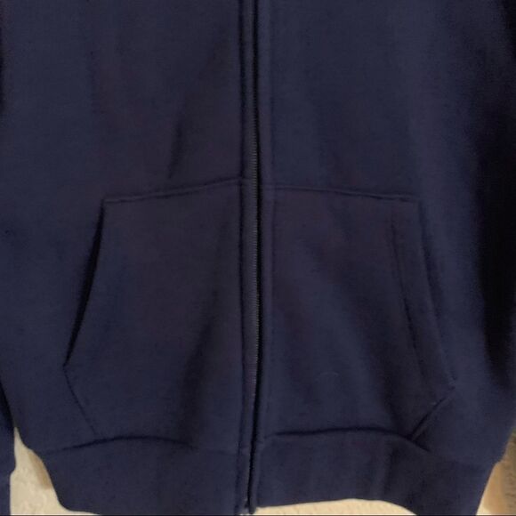Victoria's Secret PINK Navy Blue Zip Up‎ Hooded Sweatshirt - Size XS - Picture 5 of 8
